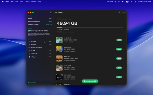 Halve: Video Compressor screenshot 8