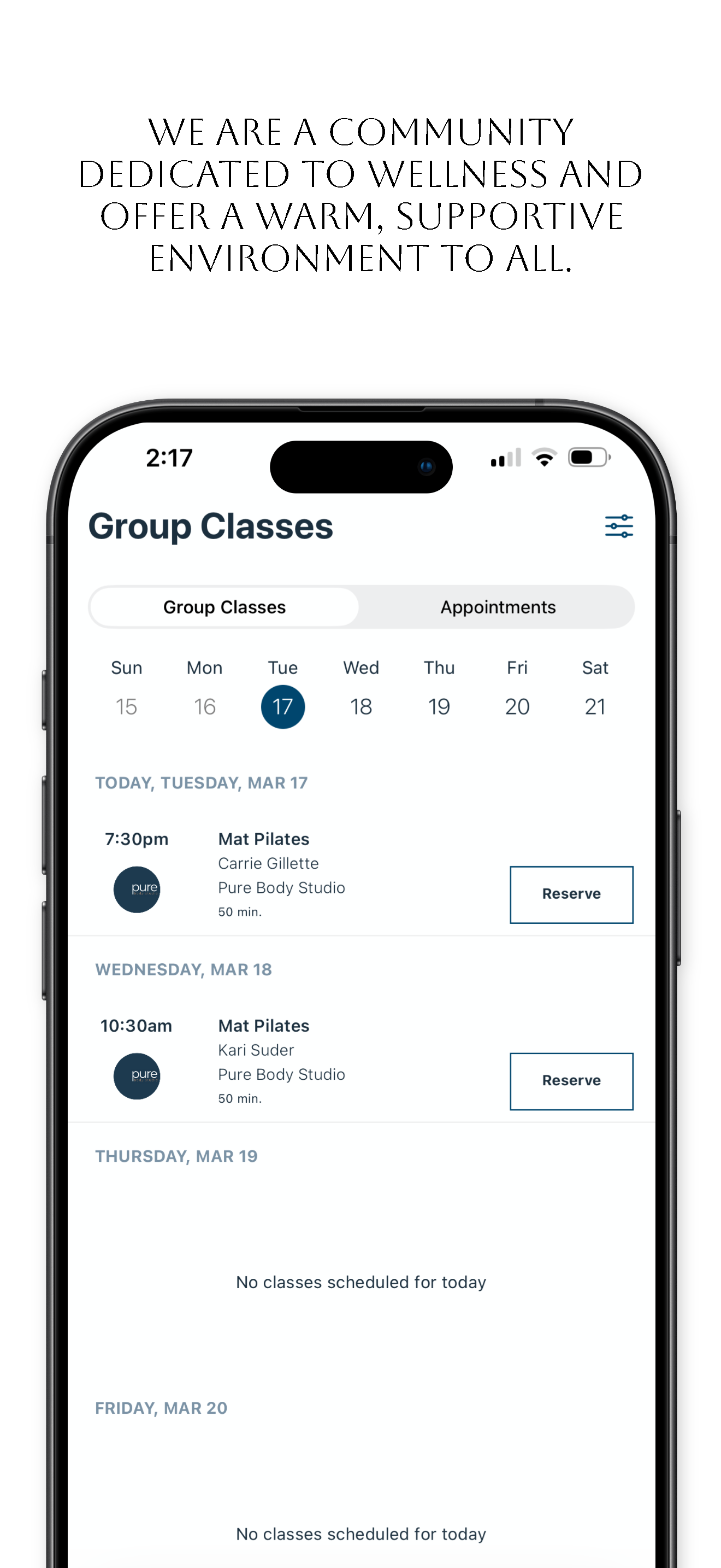 Pure Body Studio App screenshot 3