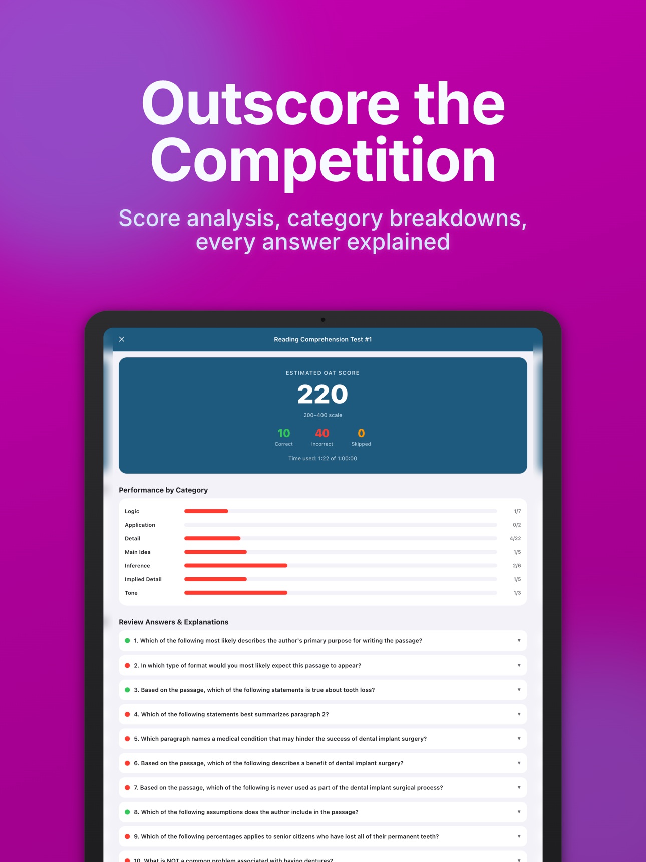 Screenshot 10 of Crack OAT READING