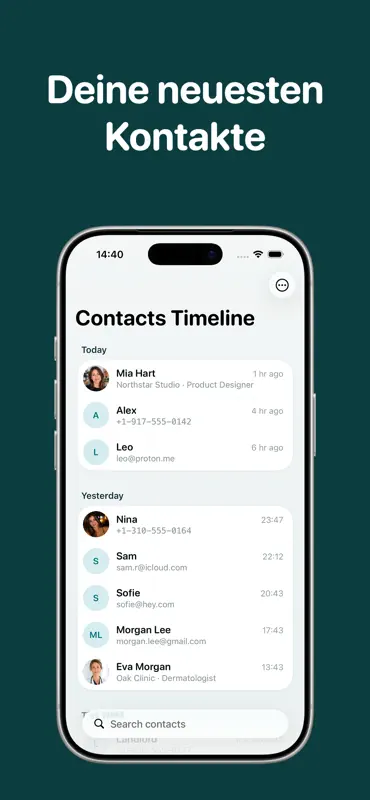 Recent Contacts Timeline screenshot 1 of 6