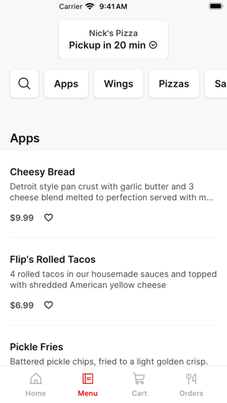 Nick’s Pizza iPhone screenshot 2 - Food & Drink app
