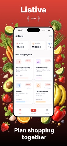 Listiva: Shared Shopping List screenshot