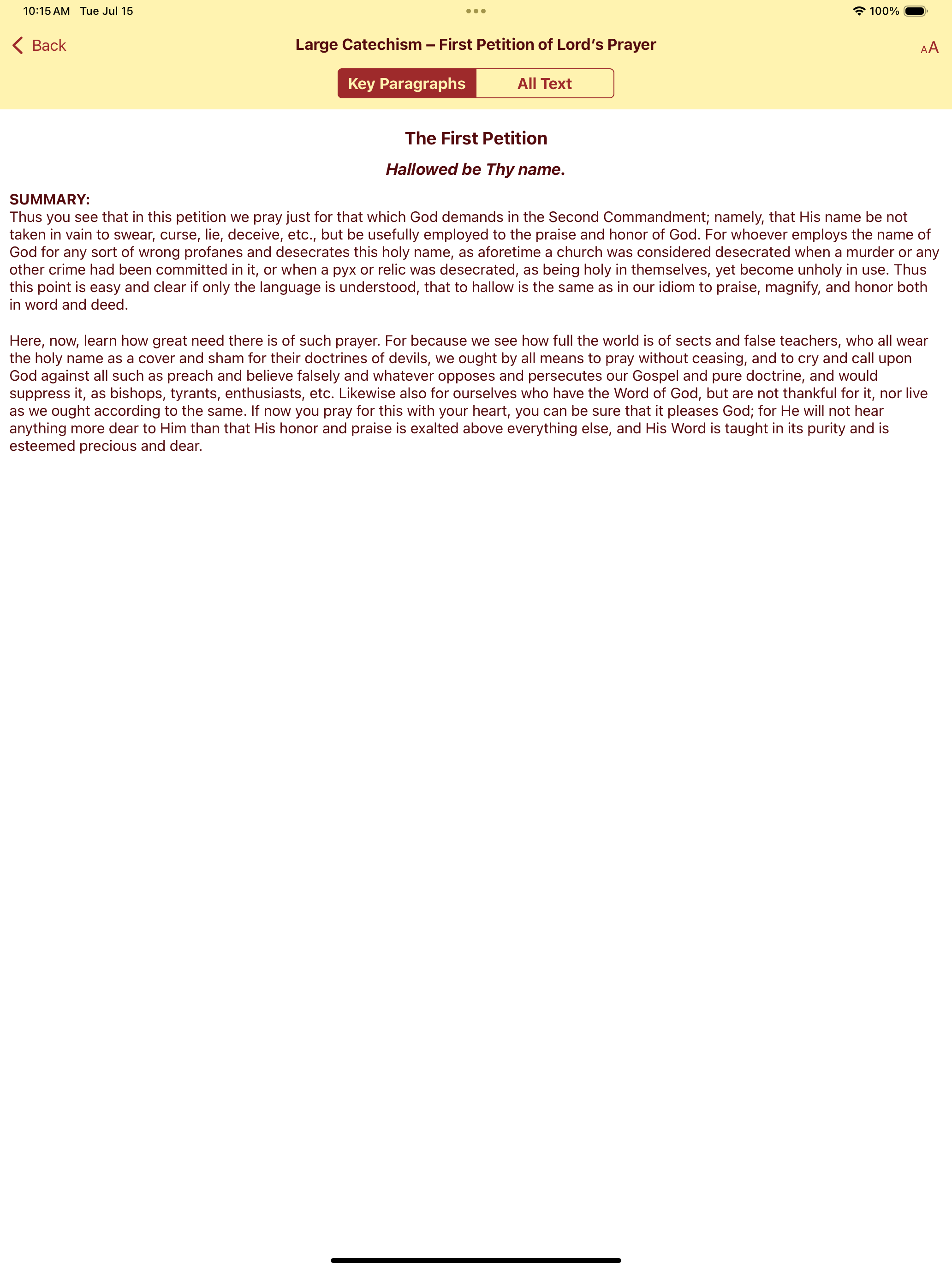 Lutheran Catechism