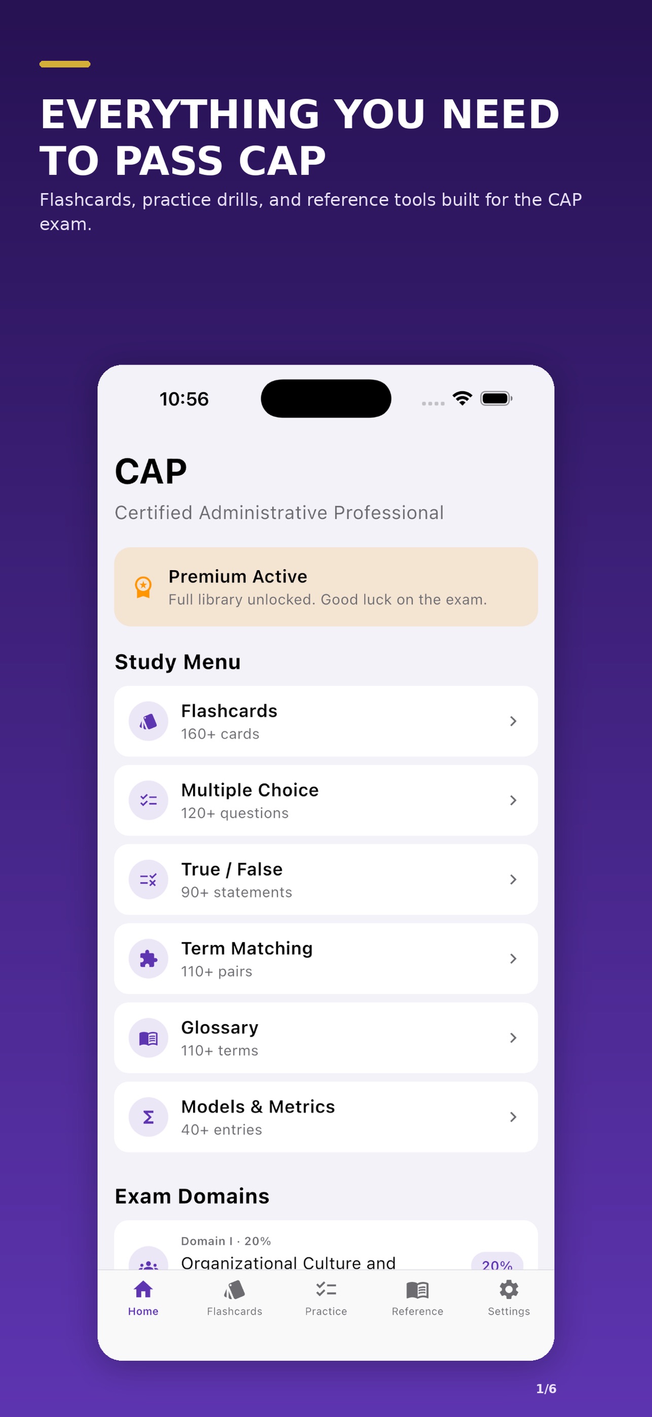 Screenshot 1 of CAP Admin Exam Study Guide