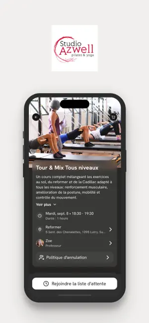 Azwell Studio - Pilates & Yoga screenshot 1