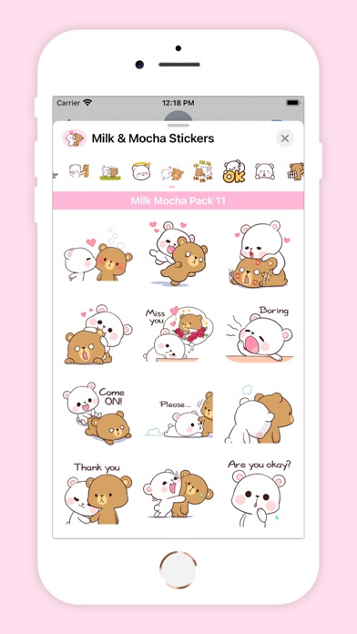 Milk Mocha Animated Stickers Screenshot