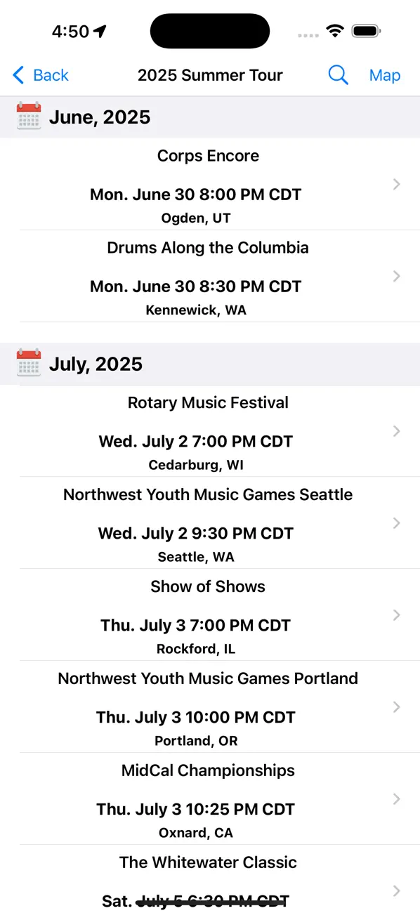Screenshot #1 pour Drum Corps Summer Tour