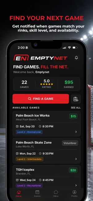 EmptyNet: Hockey Goalie Finder screenshot 1
