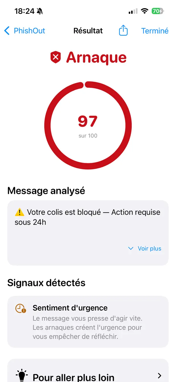 Screenshot #1 pour PhishOut
