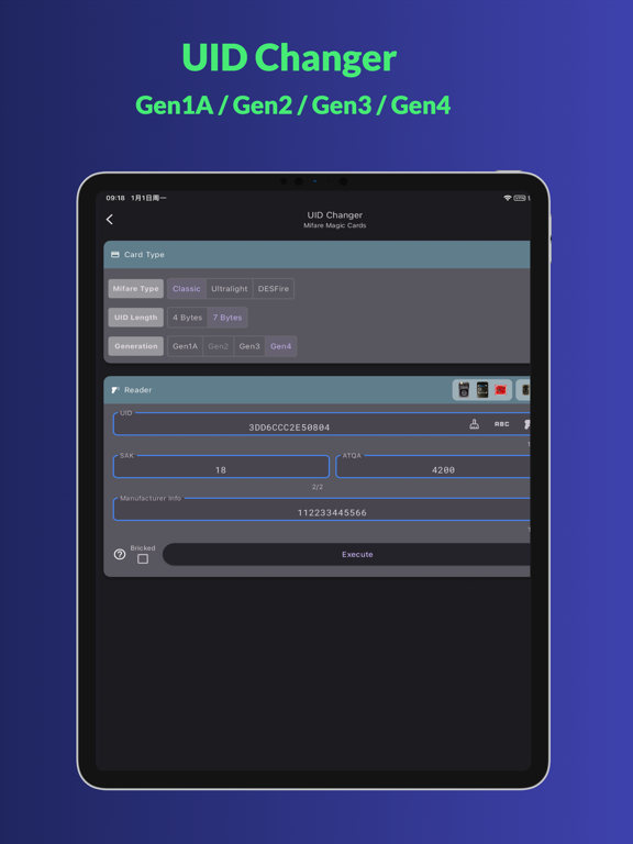 MTools BLE RFID Reader iPad screenshot 5 - Utilities app