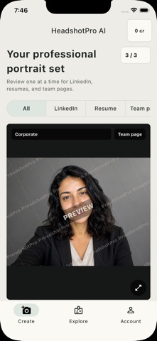 HeadshotPro AI - Pro Photos iPhone screenshot