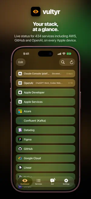 vultyr: Service Status Monitor screenshot 1