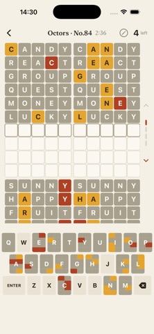 Octors- Daily 8 Words Puzzle iPhone screenshot