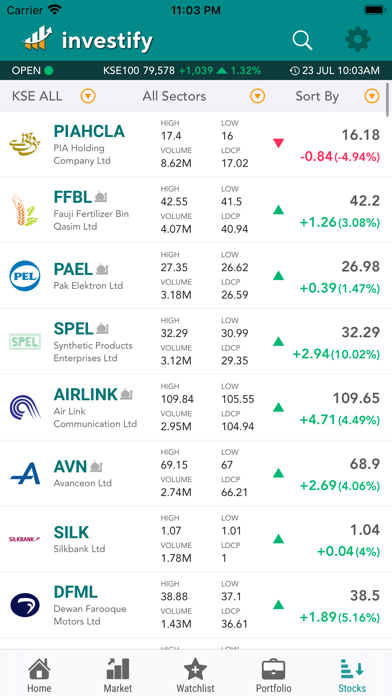 Investify PSX Stocks Pakistan Screenshot