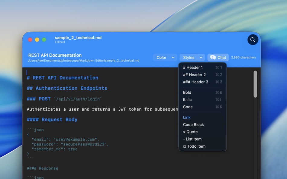 #1. Text Editor - App (macOS) 게시자: ChromaticApp Ltd