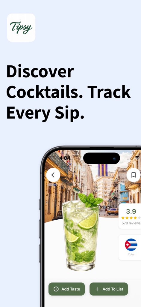 Tipsy: Cócteles y Bebidas - App de Comida y bebida | MWM