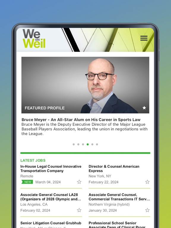 Weil Alumni iPad screenshot 2 - Business app