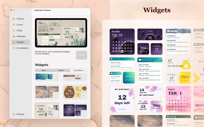 Aesthetic Background Themes Screenshot