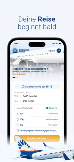 Screenshot von SunExpress Airlines auf dem iPhone 2