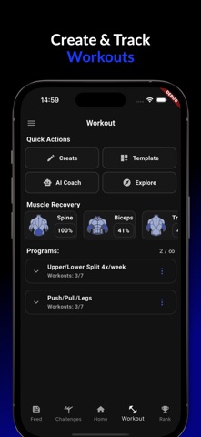 Gym Rank: AI Workout Tracker iPhone screenshot