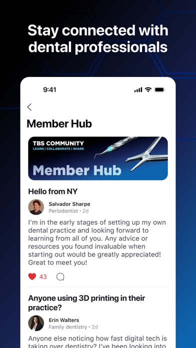 TBS Dental Community iPhone screenshot 5 - Social Networking app