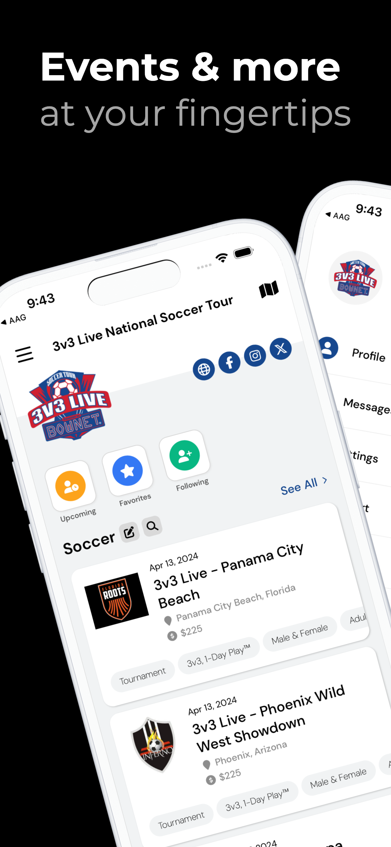 3v3 Live Soccer Tour