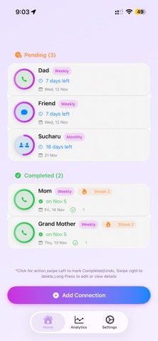 HumanConnect - Track relations screenshot