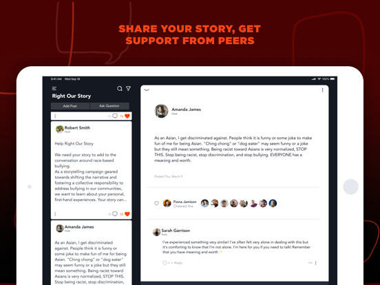 Right Our Story iPad screenshot 2 - Social Networking app