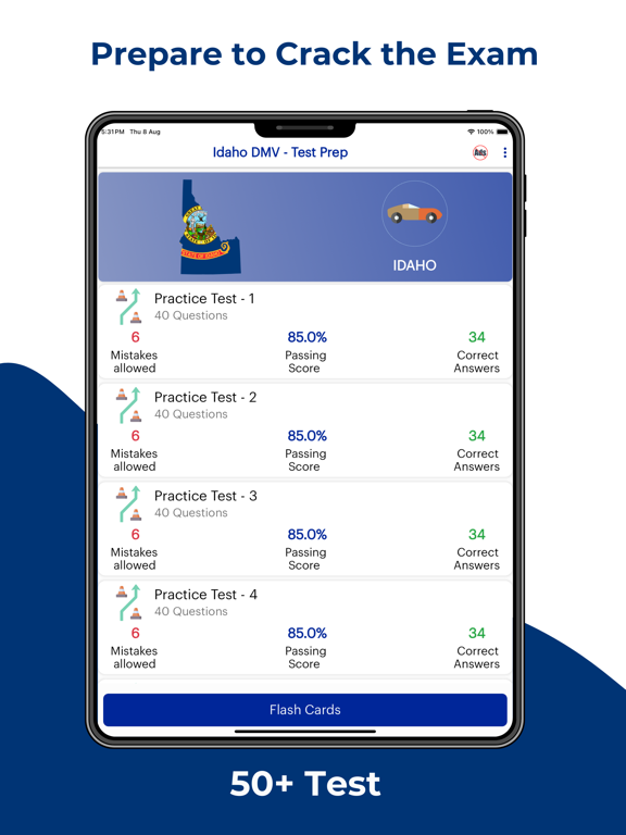 Idaho DMV Permit Practice iPad screenshot 3 - Education app