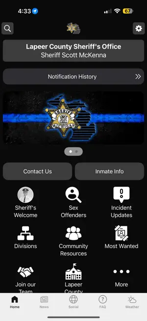 Lapeer County Sheriff screenshot 1