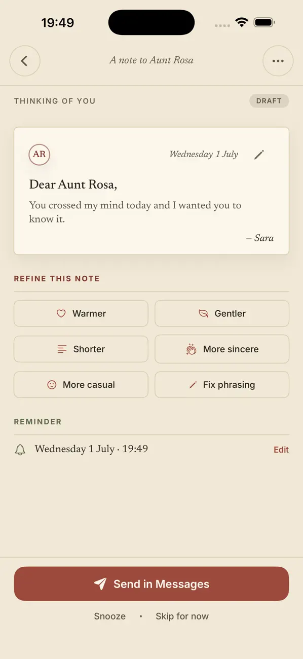 Screenshot #2 pour Kind Note