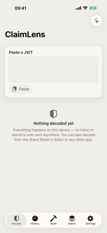 JwtDecoder iPhone screenshot