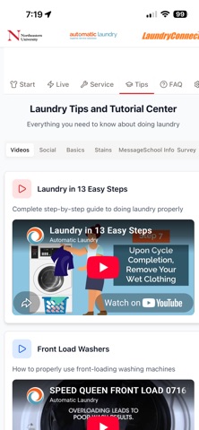 LaundryConnect Live iPhone screenshot