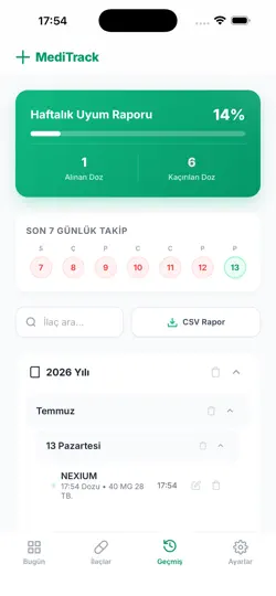 MediTrack - İlaç Takip iPhone Ekran Görüntüsü 1