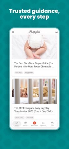 Poppylist Baby Registry iPhone screenshot