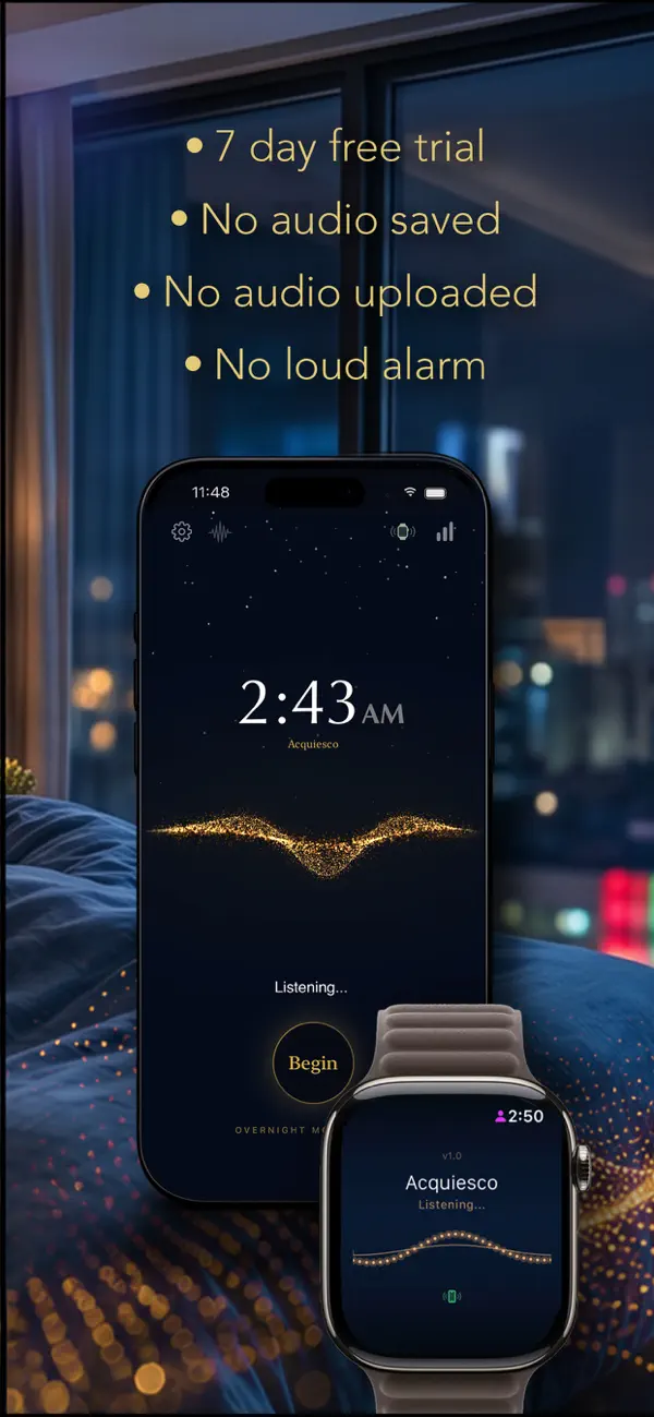 Acquiesco: Watch Snore Alerts Screenshot 4