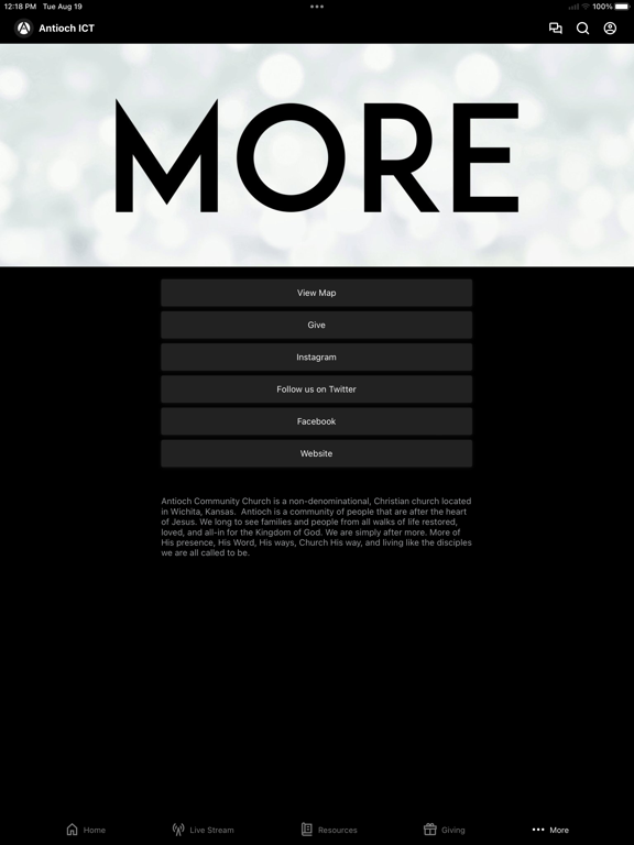 Antioch Wichita iPad screenshot 4 - Education app