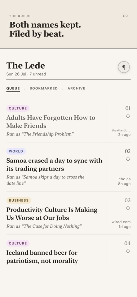 The Lede: Read Later screenshot 3