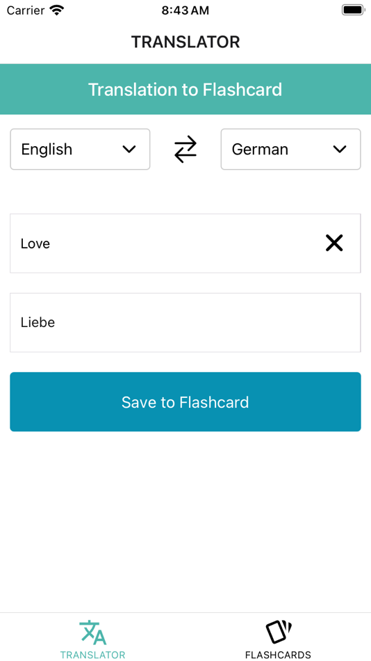 #3. Translation To Flashcard (iOS) 由: Zeeshaan Lakdawala