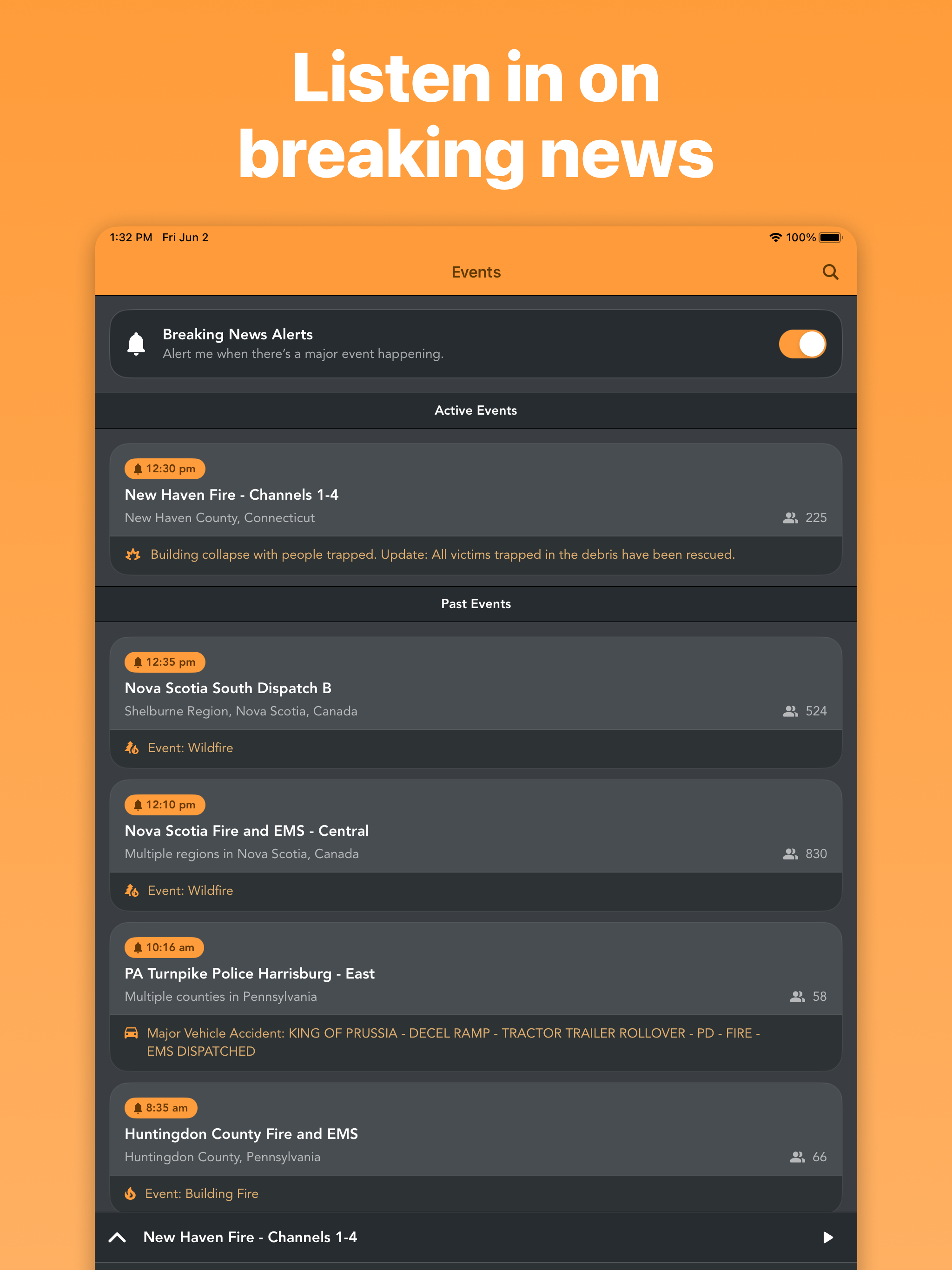 Police Scanner Radio & Fire screenshot 12