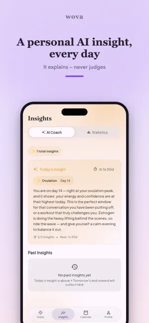 Wova: AI Cycle & Mood Coach screenshot 2