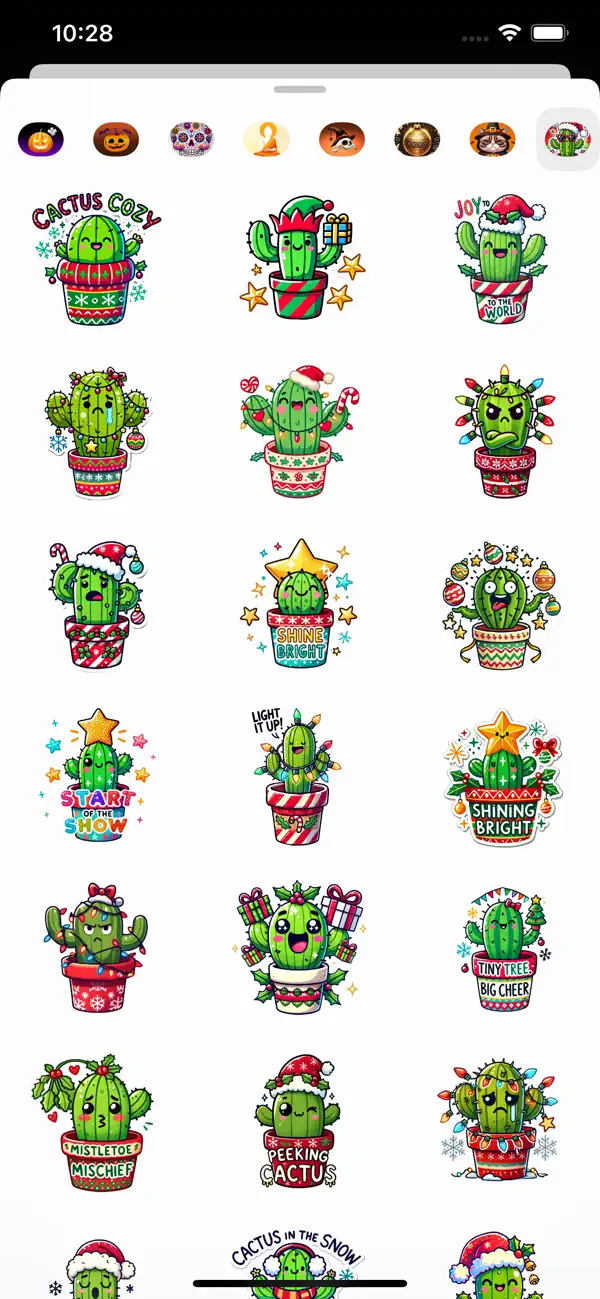 Screenshot #3 pour Funny Christmas Cactus Sticker