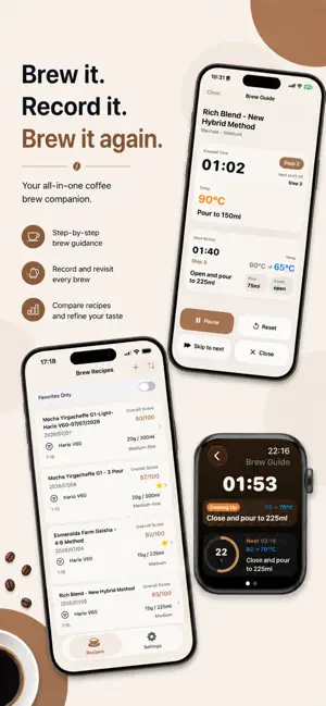 CoffeaNote: Coffee Brew Timer screenshot 1