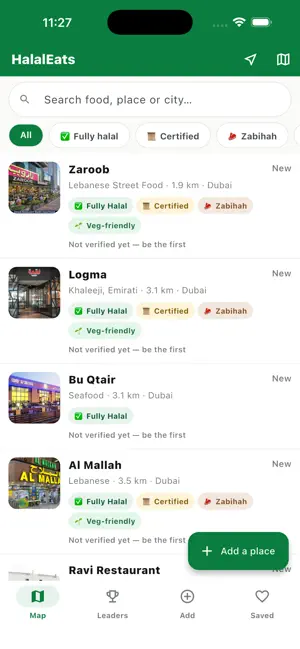 HalalEats - Halal Food Map screenshot 1
