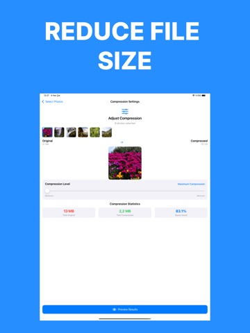 Compress Photos - Resize iPad screenshot
