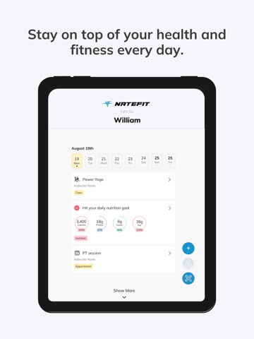 NATEFIT iPad screenshot