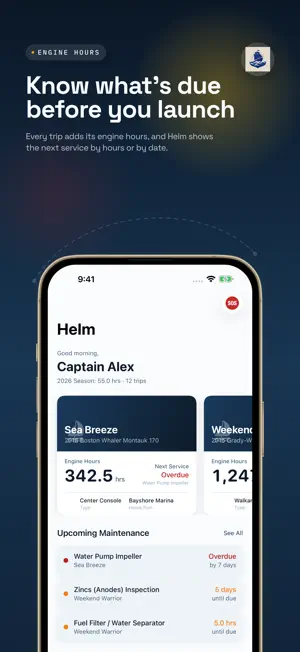 Boat Log & Maintenance - Helm screenshot 1