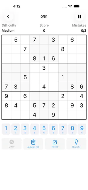 Seven Sudokus screenshot 2