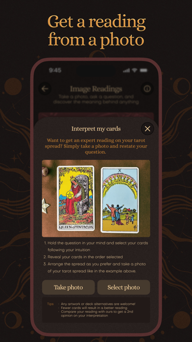 PocketTarot Reading Screenshot