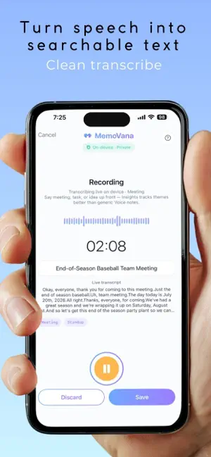 MemoVana: Voice Notes screenshot 2